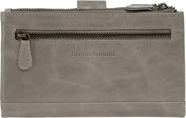 bruno banani Geldbörse Echt Leder grau Damen - 021754, Grau