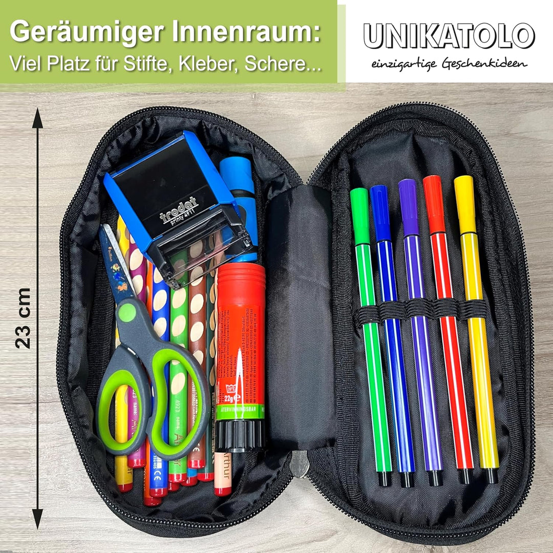Federmäppchen Fuchs mit Name,rosa Stiftebox Federtasche, Geschenkidee Schulanfang, Schule, Kinder, M