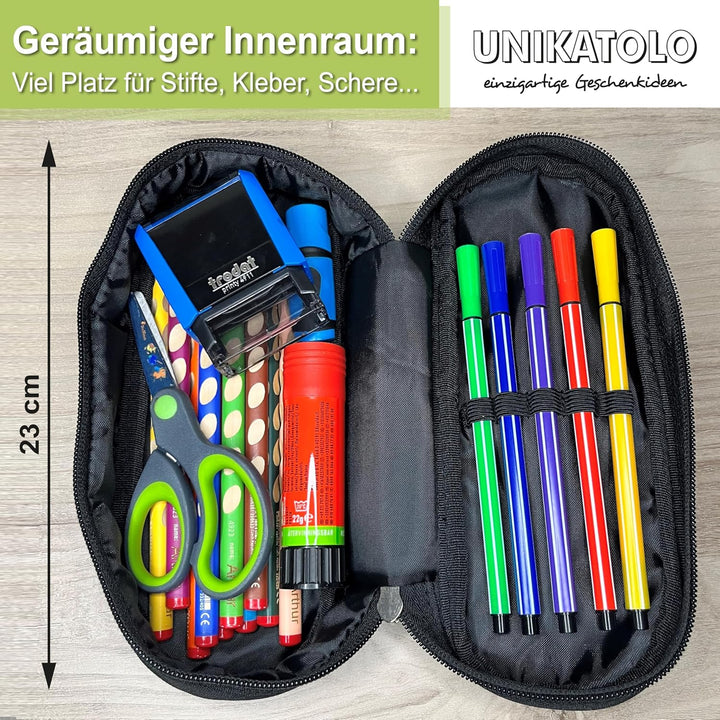 Federmäppchen Fuchs mit Name,rosa Stiftebox Federtasche, Geschenkidee Schulanfang, Schule, Kinder, M
