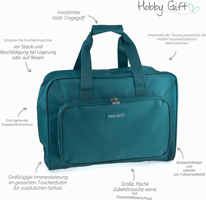 Hobby Gift Nähmaschinentasche Polyester Gepolsterte Tragetasche Extra Zubehör Aufbewahrung 21 x 47 x