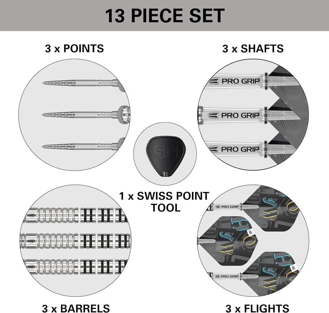 Target Darts Chris Dobey G1 90% Wolfram Swiss Point Stahlspitze Dart Satz 24 g, 24 g