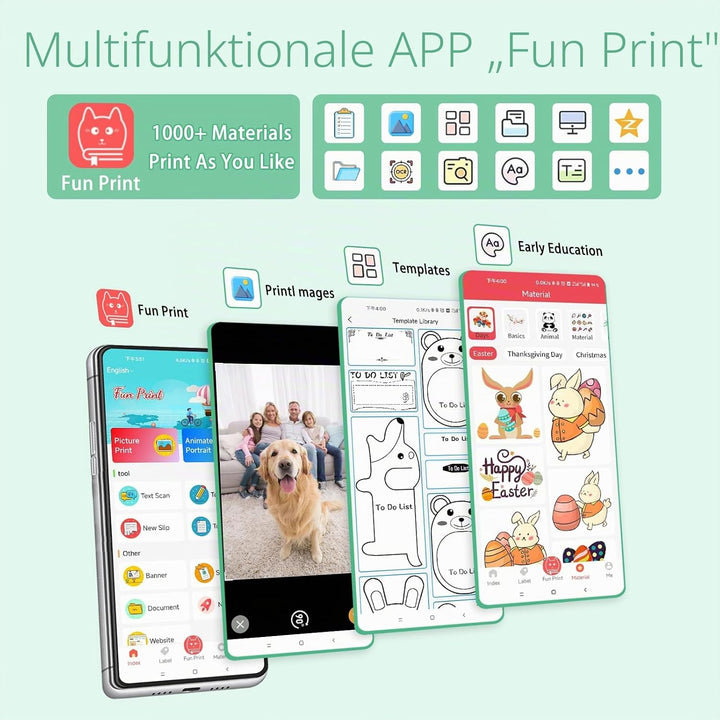 mini drucker für smartphone, fotodrucker für smartphone, mini drucker aufkleber, Bluetooth tragbarer