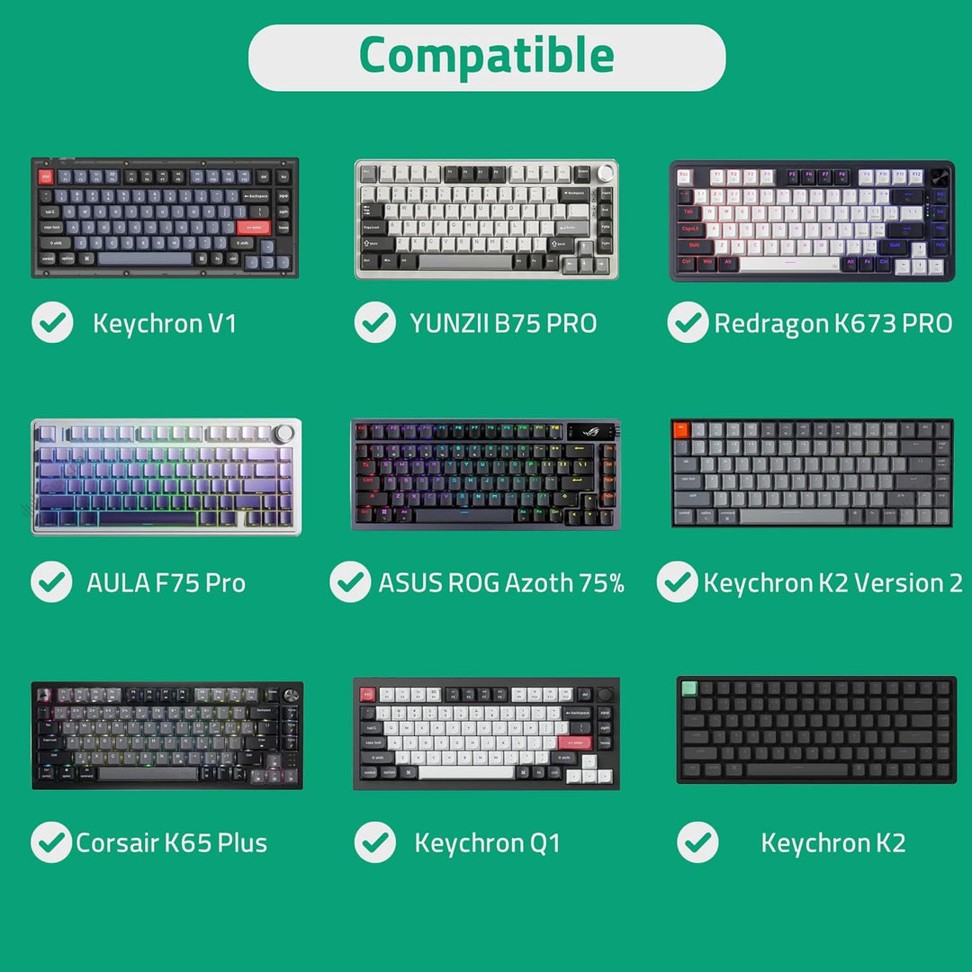 GEEKRIA 75% Tastaturhülle, Hartschalen-Reisetasche für kabellose tragbare Tastatur mit 84 Tasten, ko