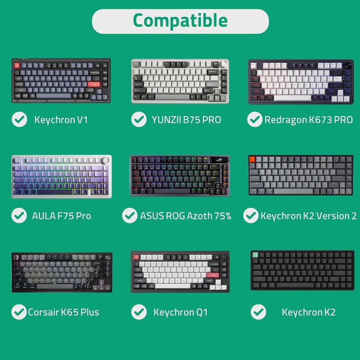 GEEKRIA 75% Tastaturhülle, Hartschalen-Reisetasche für kabellose tragbare Tastatur mit 84 Tasten, ko