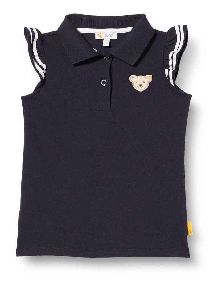 Steiff Mädchen Poloshirt Kurzarm Polohemd 80 Steiff Navy, 80 Steiff Navy