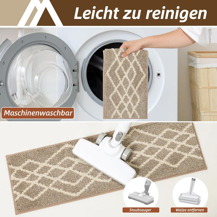 COSY HOMEER 15 Stück Treppenstufen Matten, 70 x 22cm Anti Rutsch Stufenmatten Selbstklebend, Maschin