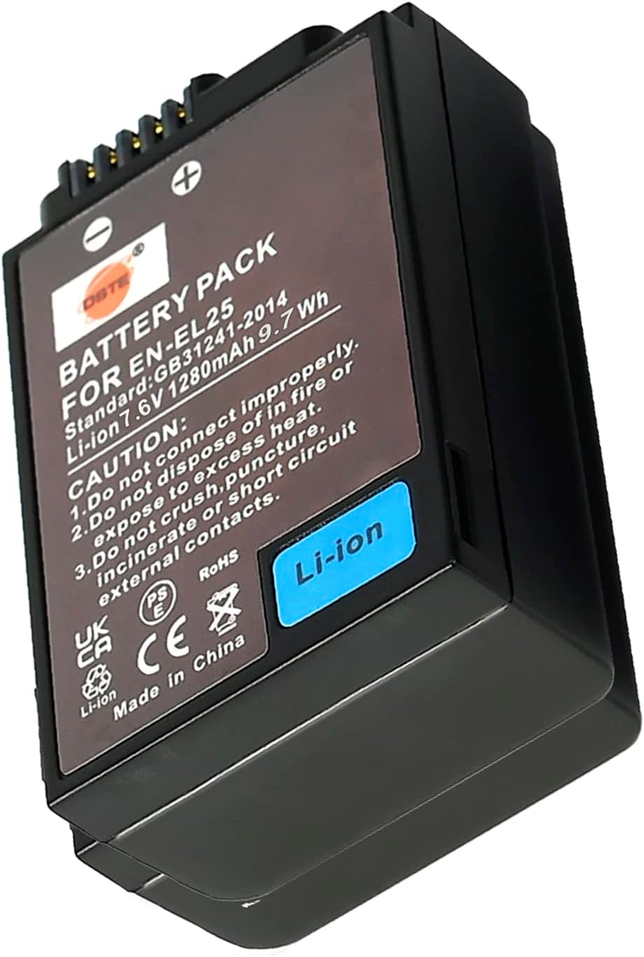 (2-Pack) EN-EL25 DSTE Ersatz Batterie Akku Kompatibel für EN-EL25a,4241 und Nikon MH-32,Nikon Z Seri