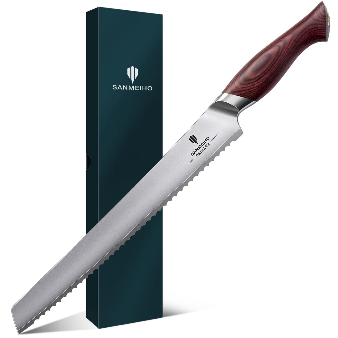 SANMEIHO Brotmesser 25cm Japanisches Sägemesser Kuchenmesser Brotschneider