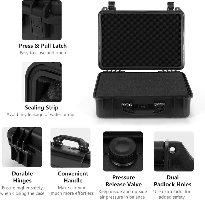 GIANTEX Kamera Koffer, Outdoor Fotokoffer Wasserdicht Staubdicht, Universalkoffer Hartschalenkoffer