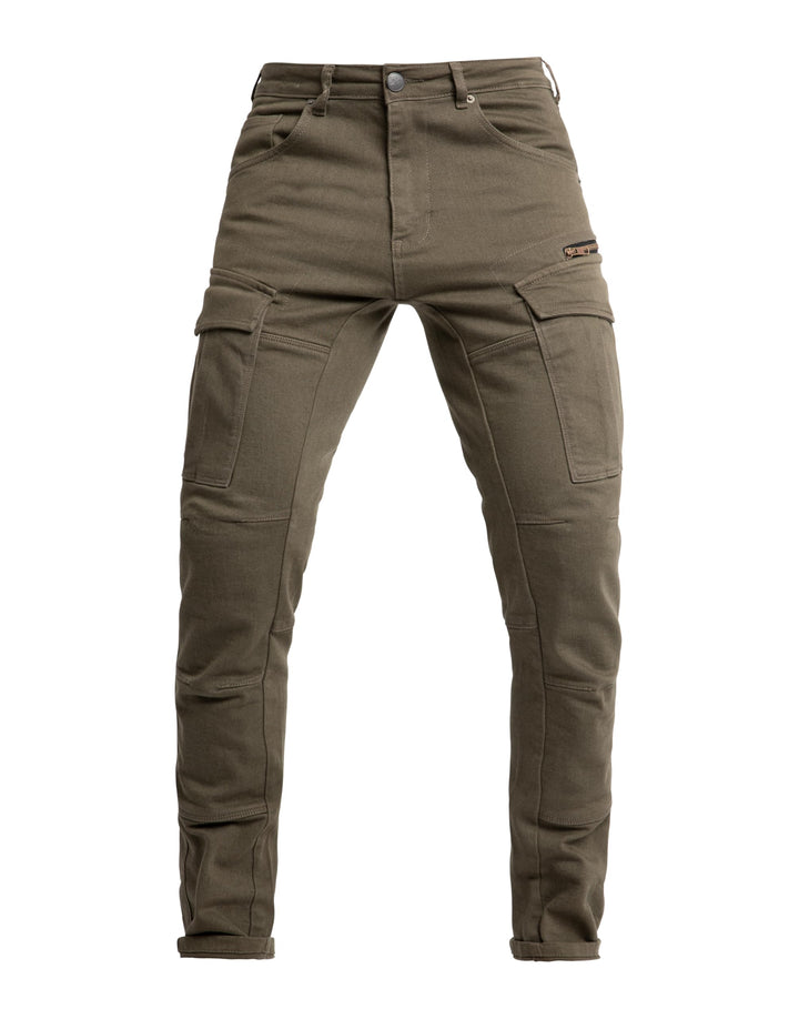 John Doe Herren Motorradhose Defender L30 Olive, L30 Olive