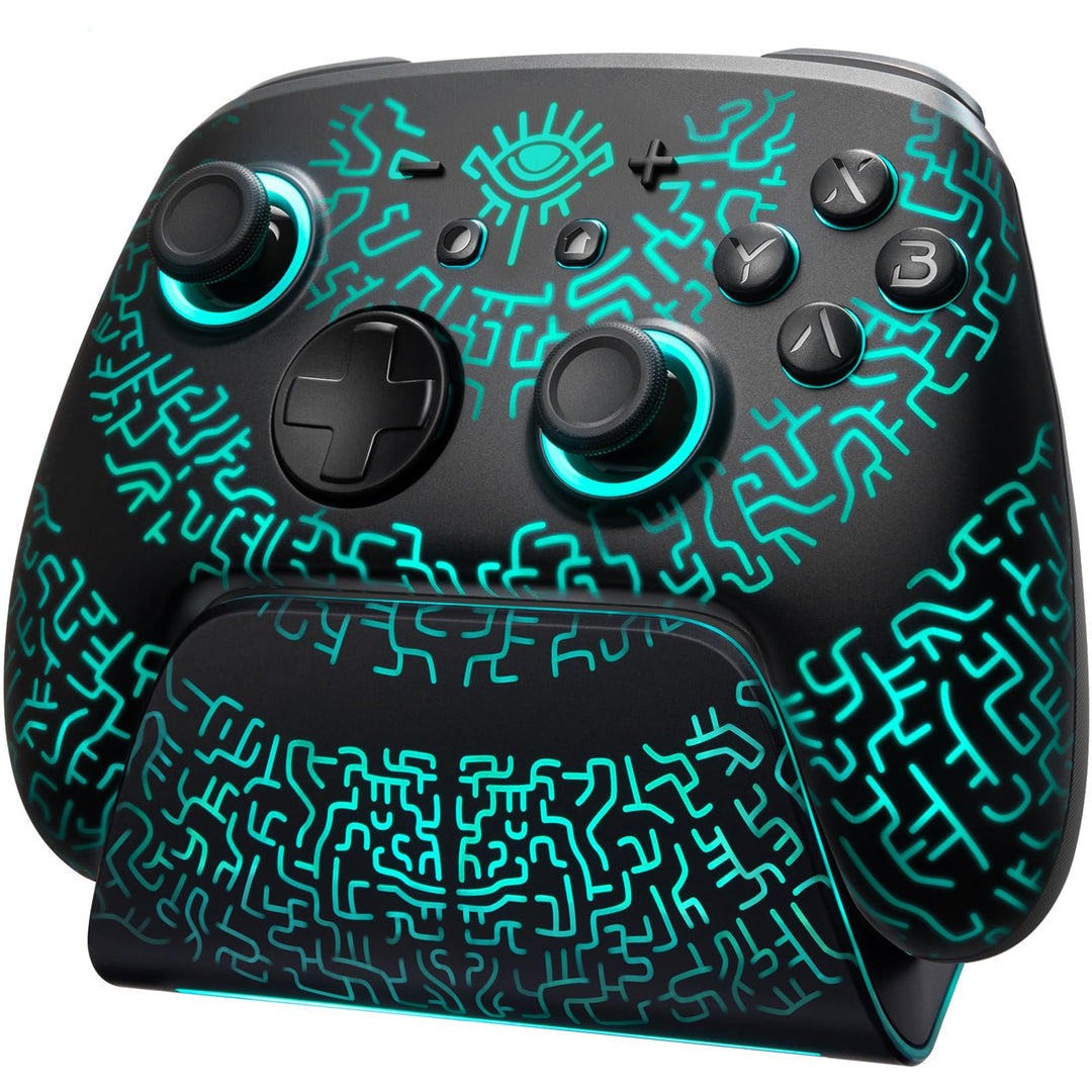 Hall Effect Switch Controller Wireless, Luminex Pro Controller mit Ladestation Kompatibel mit Switch