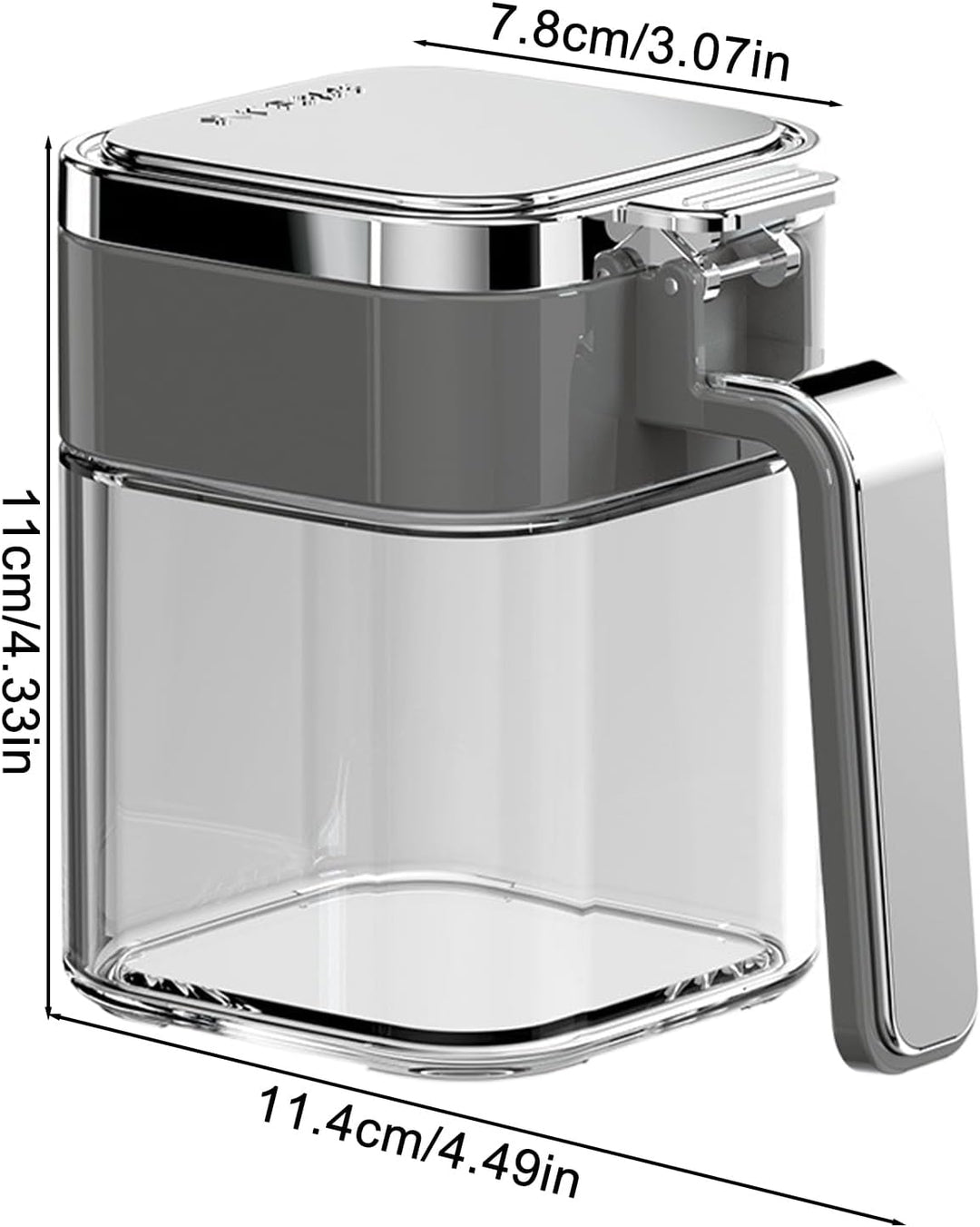 Gewürzbox aus, 380 ml, Vorratsdose mit luftdichtem Deckel, Küchen-Organizer mit transparentem Design