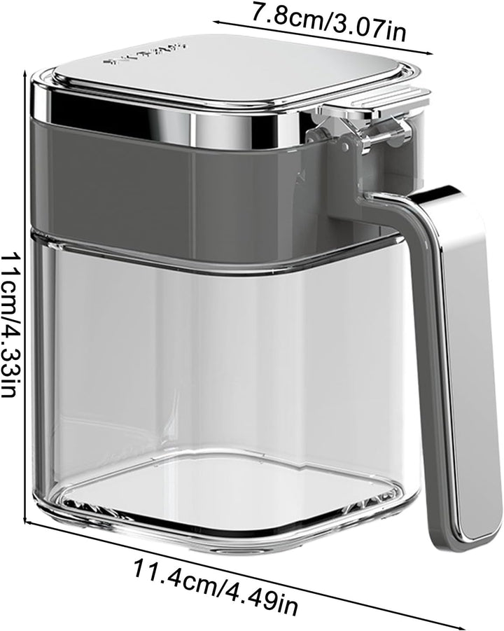 Gewürzbox aus, 380 ml, Vorratsdose mit luftdichtem Deckel, Küchen-Organizer mit transparentem Design