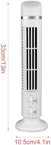Qcwwy Turmventilator ohne Flügel, 90 Grad Oszillierend, 34 DB, Leise, Tragbarer USB-Tischventilator,