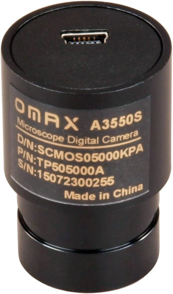 AmScope A3550S 5MP USB Digital Mikroskop Kamera Kompatibel mit Windows XP bis Windows 10