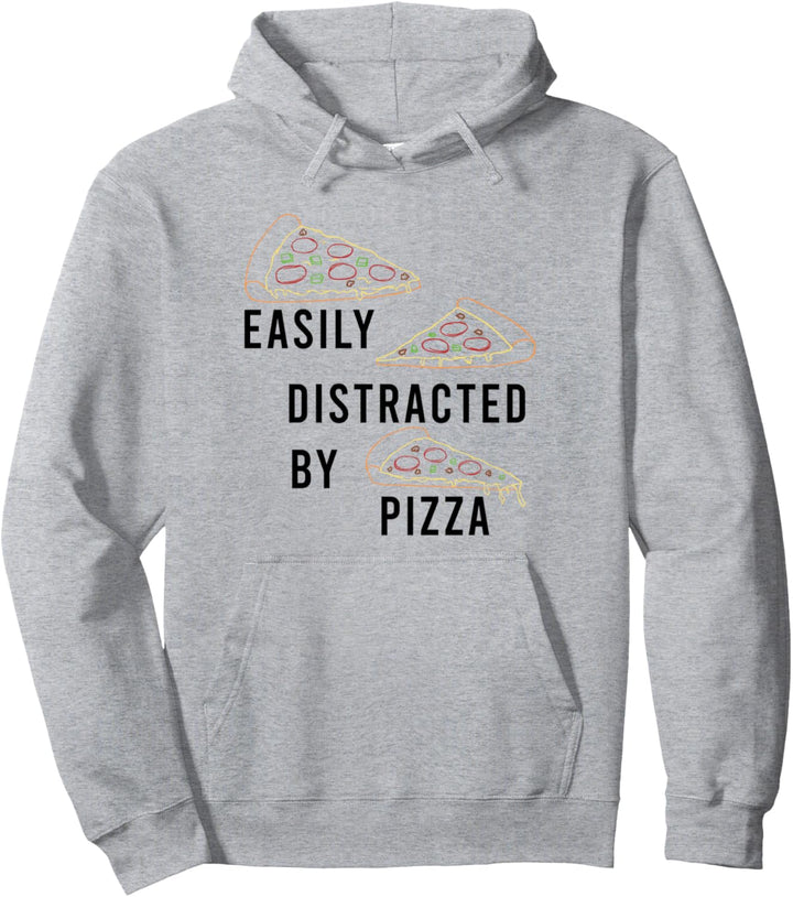 Abgelenkt durch Pizza Lustiger Spruch Pizza Chef Pullover Hoodie