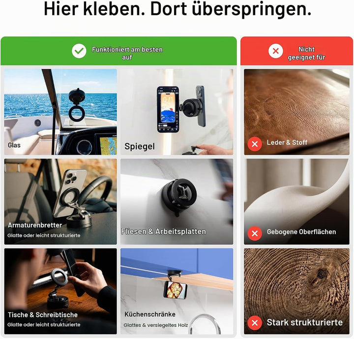 Statik HyperMount (Gen 3) Magnetische Handyhalterung für iPhone und Android | Verbesserte Magnetstär
