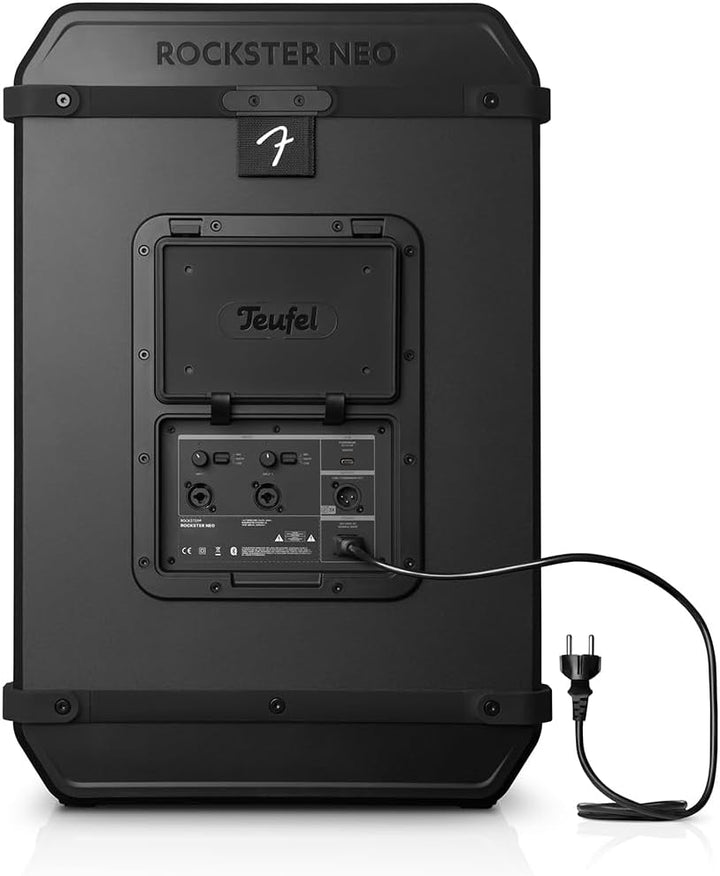 Teufel x Fender ROCKSTER NEO - Tragbarer Bluetooth Lautsprecher Black &amp; Steel, Black &amp; Steel