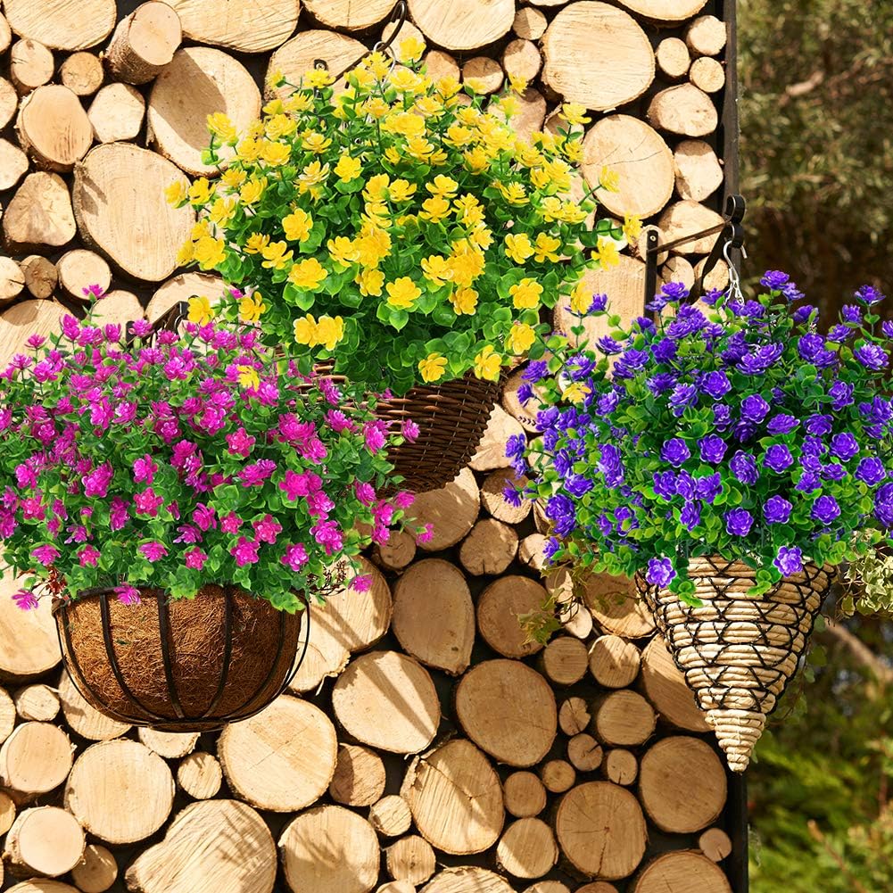 ArtBloom Künstliche Blumen für den Aussenbereich, UV-beständig, Buchsbaum-Pflanzen, künstlicher Kuns