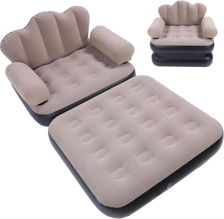 Jectse Aufblasbares Schlafsofa, Aufblasbare Couch-Matratze mit Verdicktem Beflocktem PVC, Tragbare F