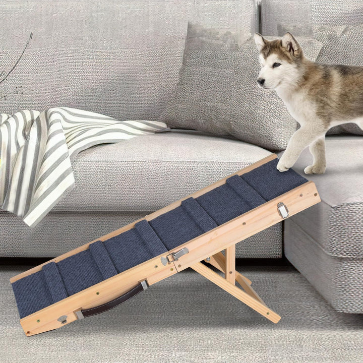 Hunderampe für Sofa &amp; Bett rutschfest klappbar für kleine Hunde