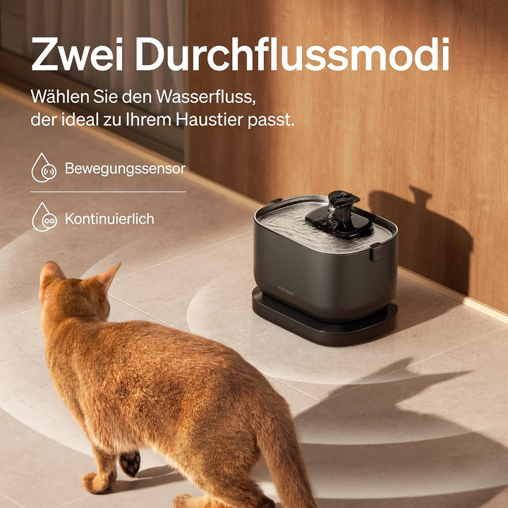 PETLIBRO Katzenbrunnen Kabellos mit Bewegungsmelder, Einfache Reinigung, Nr.1 Dockstream Trinkbrunne