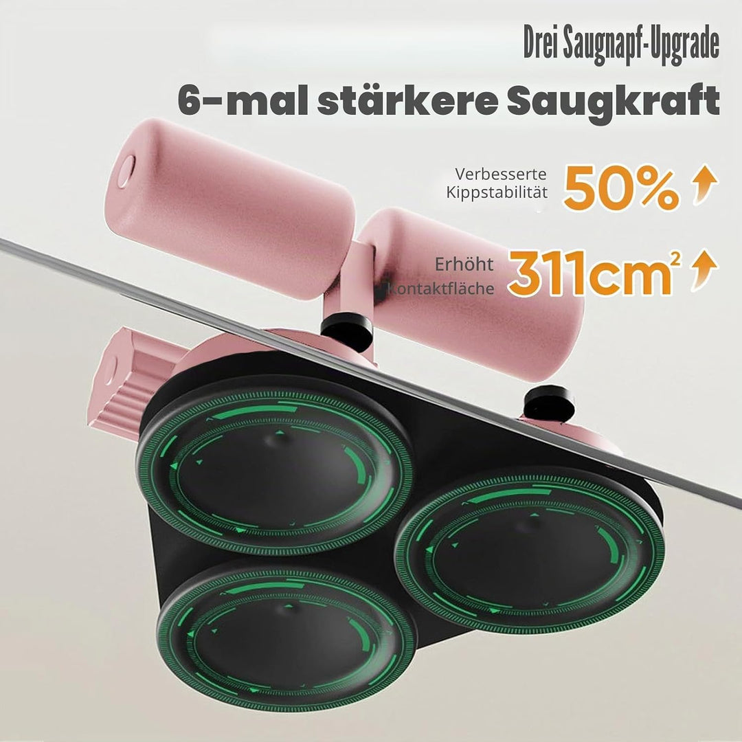 Tragbare Sit Up Bar, Selbstsaugung Sit Up Hilfe, Situp Trainingsgerät mit Drie Saugnäpf, Sit-Ups Ass