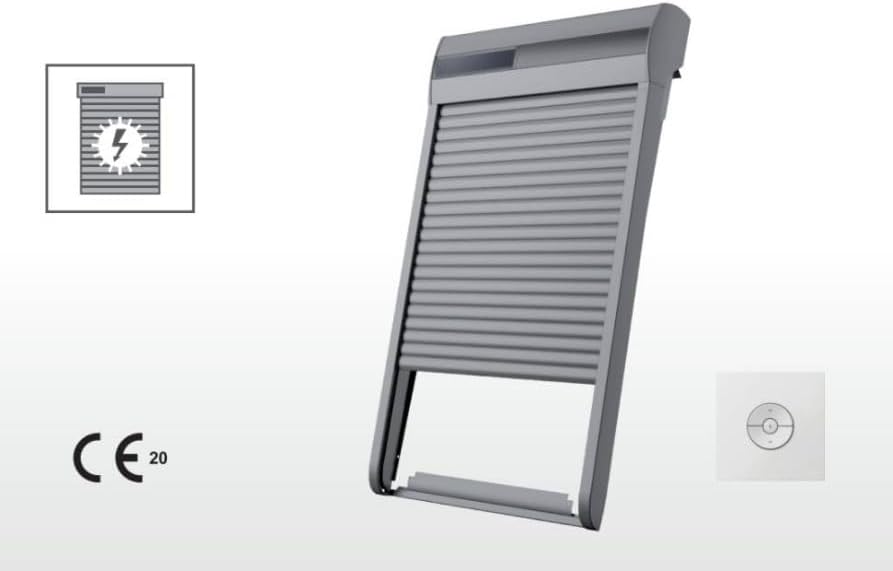 Solar Aussenrollladen SSR 78x98 cm für RoofLite Dachfenster VELUX Gruppe – Hitzeschutz bis 92%, Verd