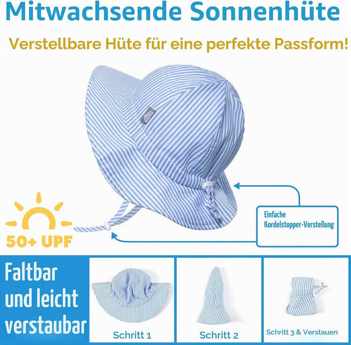 Jan &amp; Jul Sun Hat 6-24 Monate Weiss, 6-24 Monate Wei&amp;