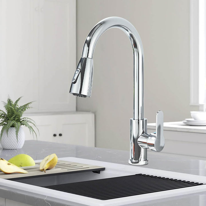 Wasserhahn Küche,Hochdruck Küchenarmatur mit Herausziehbarer Brause Ausziehbar Armatur,360° Schwenkb