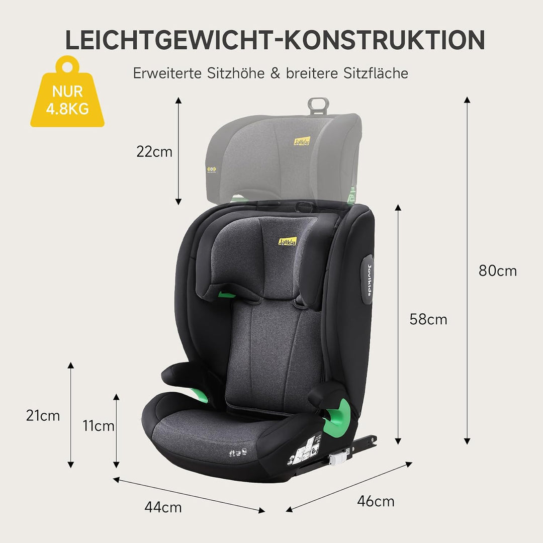 i-Size R129 Kinderautositz für 3,5 bis 12 Jahre (100-150 cm), Mit verstellbarer Rückenlehne, Kopfstü