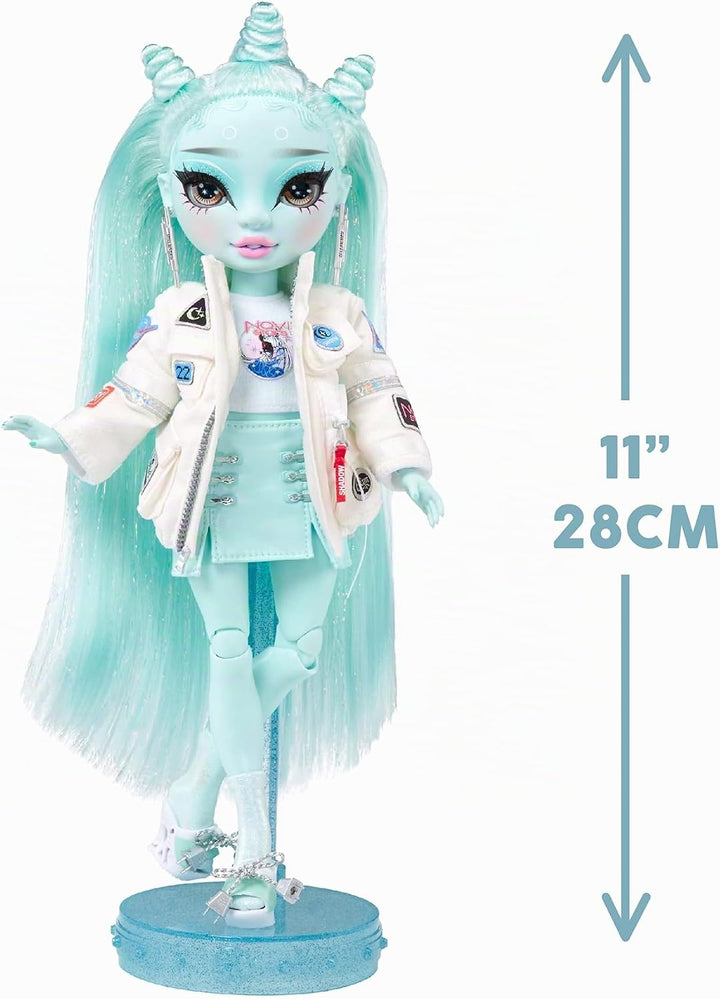 SHADOW HIGH Rainbow High Rainbow HIGH Zooey Electra - Hellgrüne Modepuppe mit modischem Outfit und m
