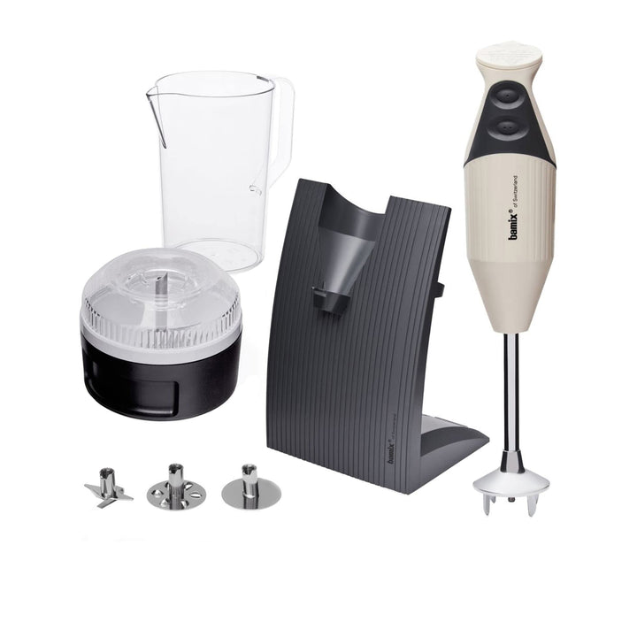 Bamix SwissLine Stabmixer, Edelstahl, 12 x 6 x 35 cm, Edelstahl, rostfrei, cremefarben, 12 x 6 x 35