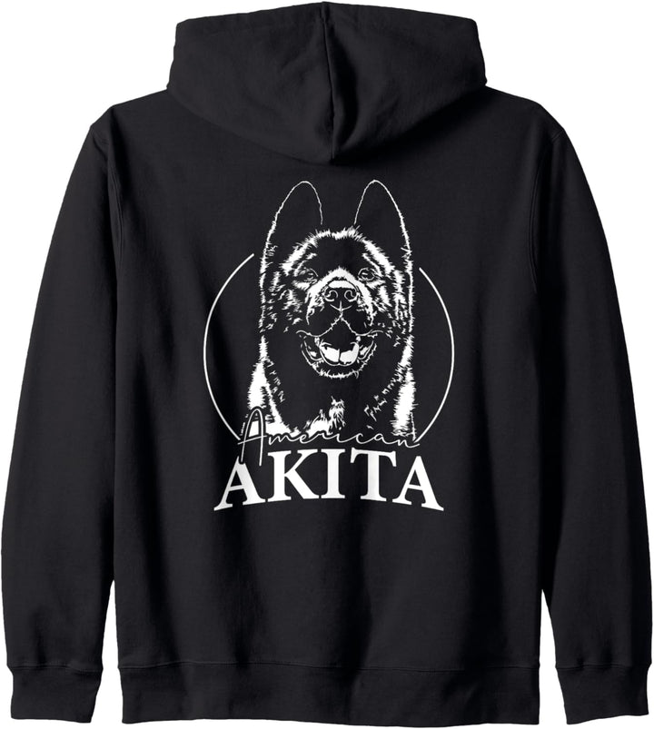 American Akita Inu Hund Hunde Portrait Hundeportrait Hunde Kapuzenjacke