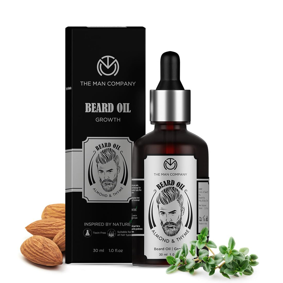 THE MAN COMPANY Bartöl für Herren, Bio Vegan (30 ml) – Bartpflege für Weichen Bart – Mit Natürlichem