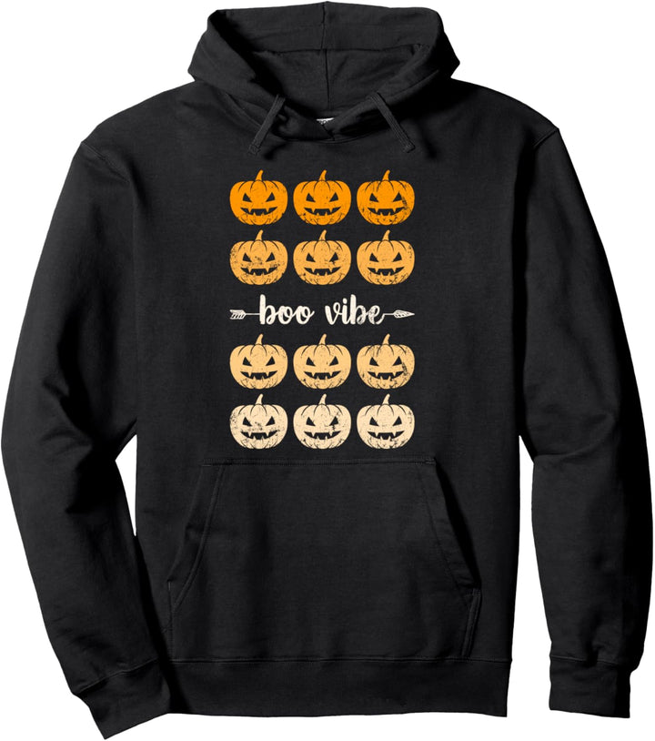 Boo Vibe, Halloween-Kürbisse, orange Pullover Hoodie