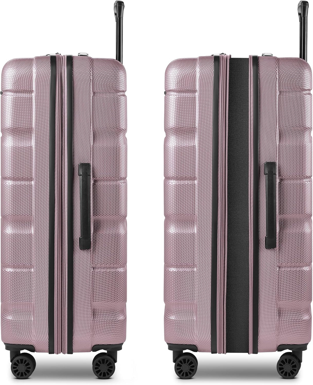 Franky Munich 4.0 Koffer Set | Trolley Hartgepäck - Handgepäck Koffer mit 4 Rollen Einer Dehnfalte,