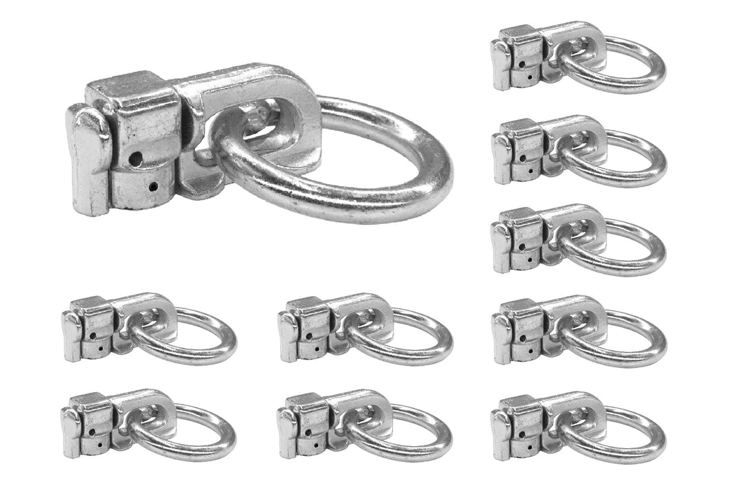 lasiprofi Double-Stud Fitting mit Ring 10 Stück im Set für Airlineschine, Belastbarkeit 2500 daN