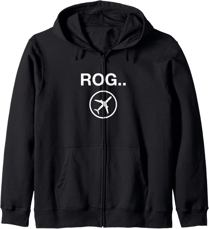 Rog Pilot Talk mit Flugzeugbild Kapuzenjacke