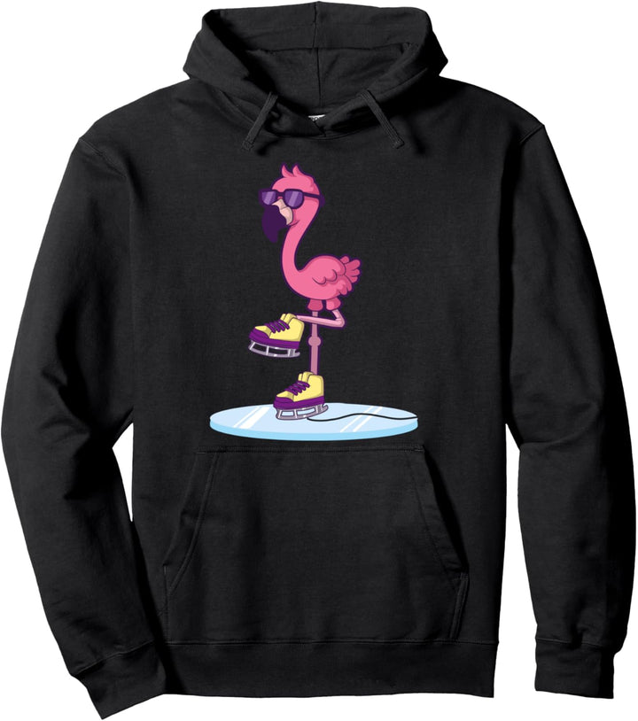 Eiskunstlauf Niedlicher Flamingo Eislaufschuh Pullover Hoodie
