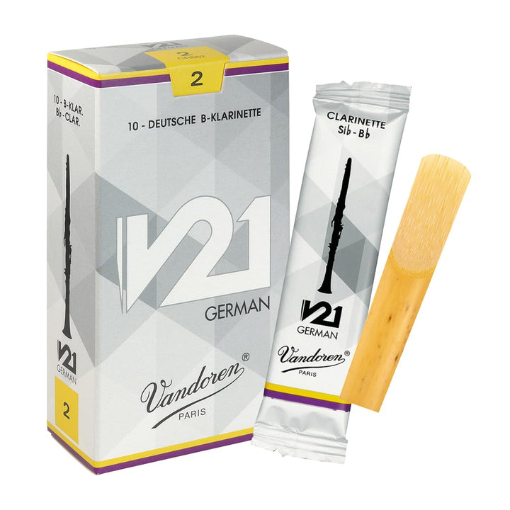 Vandoren CR862 V21 German Klarinetten Blätter, 10 Einheiten, Stärke 2 Strength : 2, Strength : 2