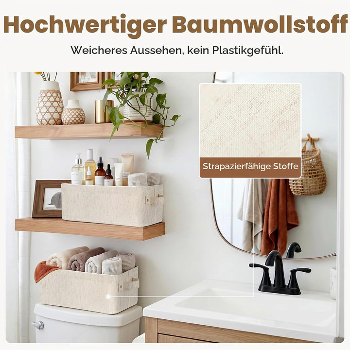 StorageWorks Aufbewahrungskorb Klein, Stoff Aufbewahrungsbox Schmal, Aufbewahrung Badezimmer, Lange
