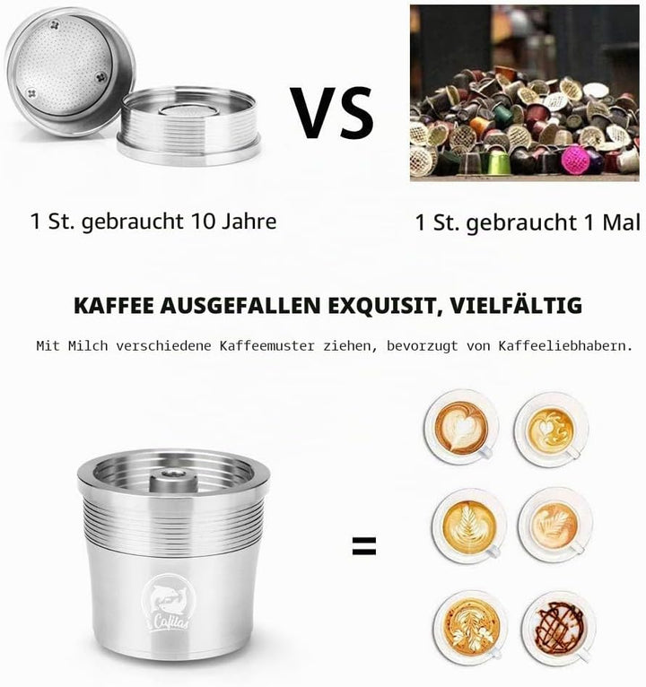 Wiederbefüllbare Illy Kaffeekapsel aus Edelstahl zum Nachfüllen,Edelstahl Filterkapsel für Illy X9 X