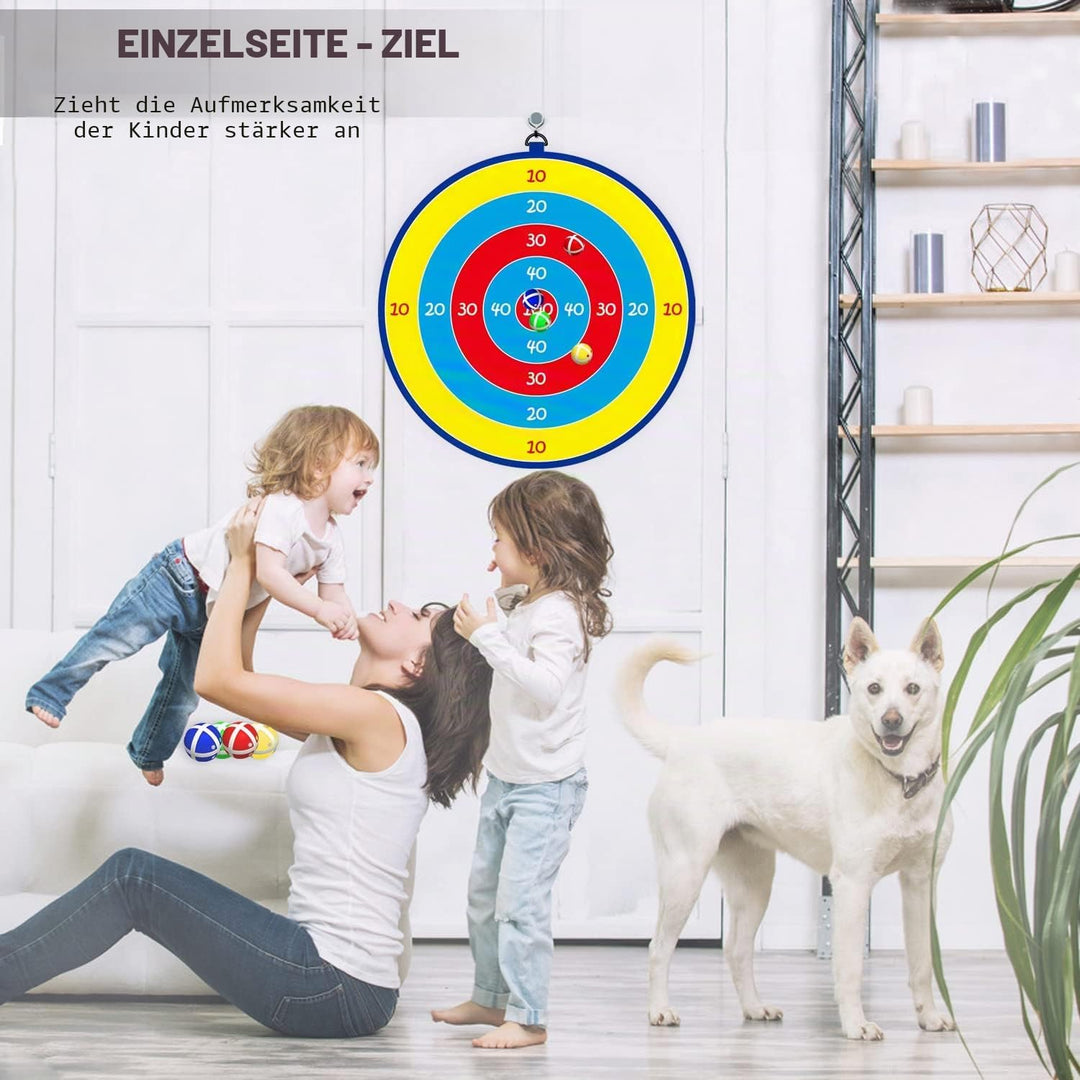 25.5" Dartscheibe Kinder Game Mit 12 klebrigen Bällen, Jungen Mädchen Indoor/Sport Outdoor Fun Party