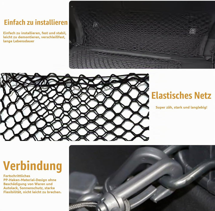 Schutzgitter Auto Barriere Trennnetz: Hundegitter Auto Hundeschutzgitter aus Polypropylen mit 4 Hake