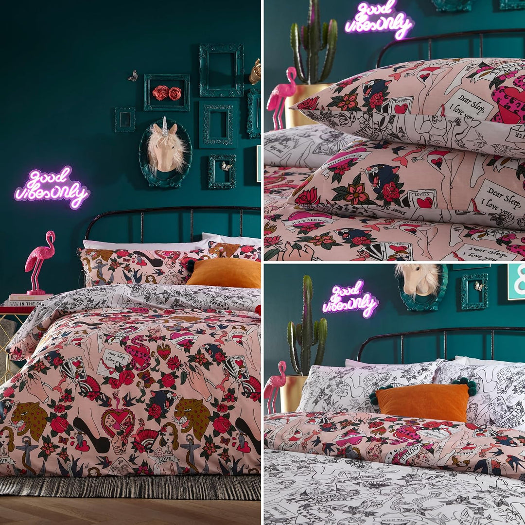 furn. Bettwäsche-Set für King-Size-Betten, Baumwolle, Polyester, Rouge King Size Blush, King Size Bl