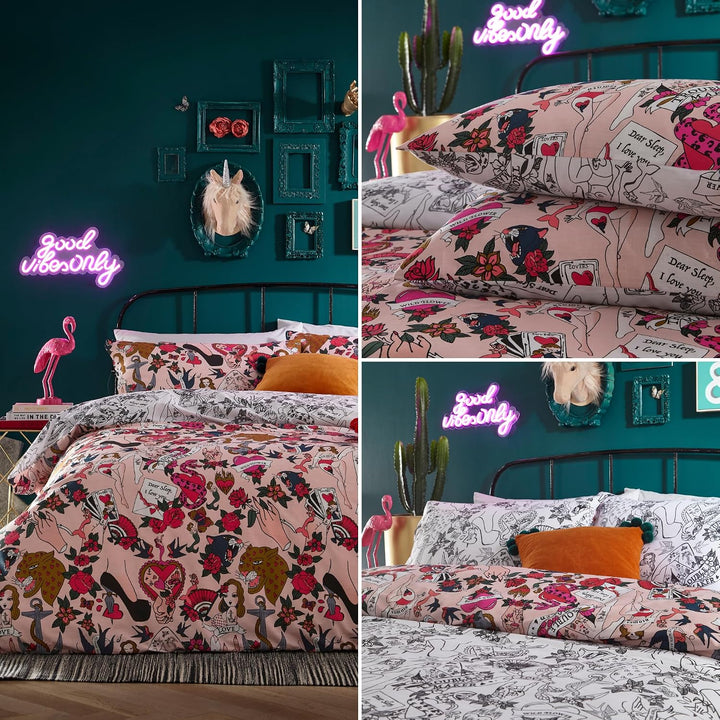 furn. Bettwäsche-Set für King-Size-Betten, Baumwolle, Polyester, Rouge King Size Blush, King Size Bl
