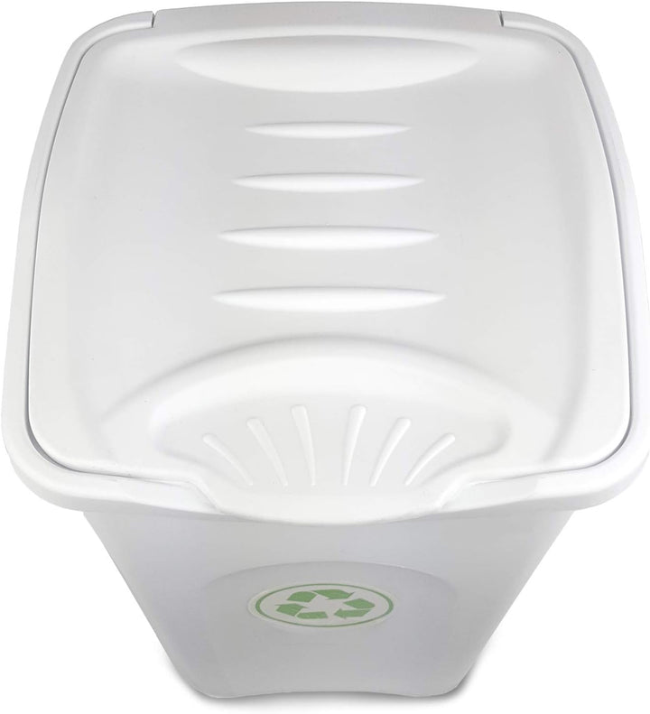 Stefanplast Begreen Abfalleimer, 50 l, Weiss Weiss/Flyaway Orchidee, Weiss/Flyaway Orchidee