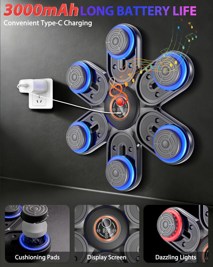 Music Boxing Machine, LED Licht Bluetooth Musical Boxmaschine