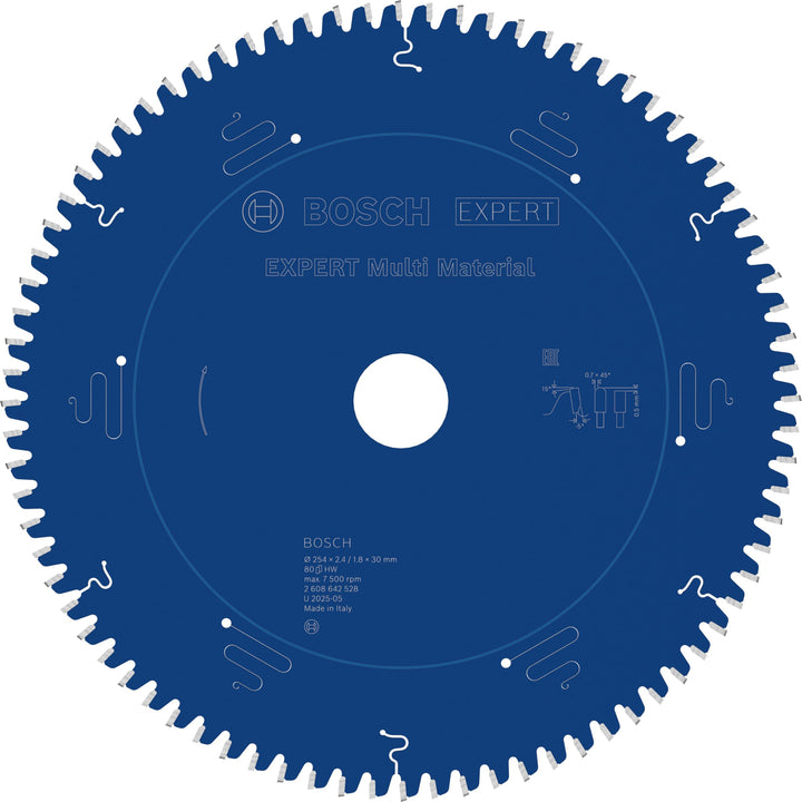 Bosch Professional 1x Kreissägeblatt Expert for Multi Material (für Multimaterial, Sägeblatt Ø 254 x